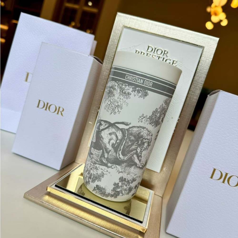 GWP Dior Beauty Prestige Toile de Jouy Insulated Tumbler Limited GIFT NWOT W/BOX